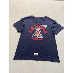 Arizona '85 Wildcats Women Blue Tee Sz M Pre-Owned Excellent